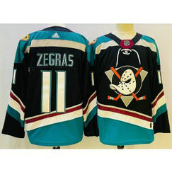 NHL Ducks 11 Trevor Zegras Black Adidas Men Jersey