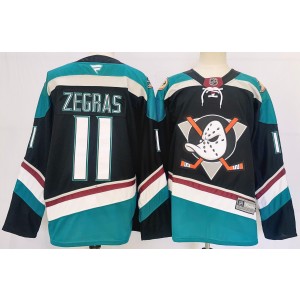 NHL Ducks 11 Zegras White Black 2024 New Adidas Men Jersey