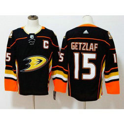 NHL Ducks 15 Ryan Getzlaf Black Adidas Men Jerseys