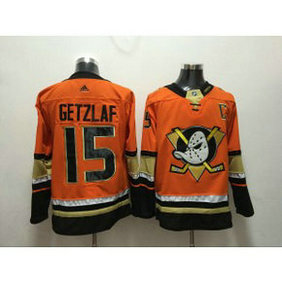 NHL Ducks 15 Ryan Getzlaf Orange Adidas Men Jerseys