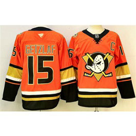 NHL Ducks 15 Ryan Getzlaf Orange Black 2024-25 New Men Jersey With C Patch