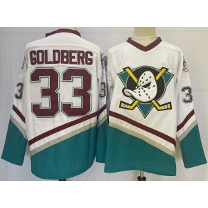 NHL Ducks 33 Goldberg White Men Jersey