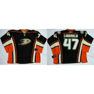 NHL Ducks 47 Hampus Lindholm Black Home Men Jersey