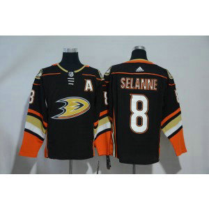 NHL Ducks 8 Teemu Selanne Black Adidas Men Jerseys
