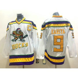 NHL Ducks 9 Paul Kariya White CCM Men Jersey