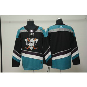 NHL Ducks Blank Black Adidas Men Jersey