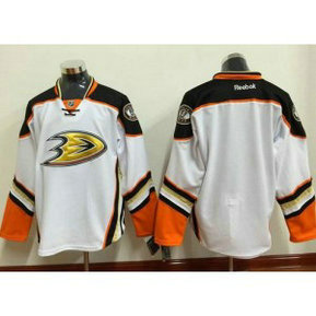 NHL Ducks Blank White New Road Men Jersey