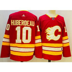NHL Flames 10 Huberdeau Red Adidas Men Jersey