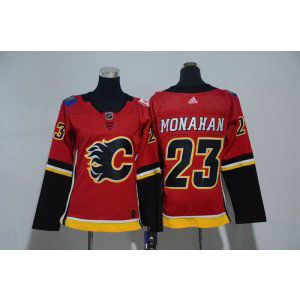 NHL Flames 23 Sean Monahan Red Adidas Women Jersey