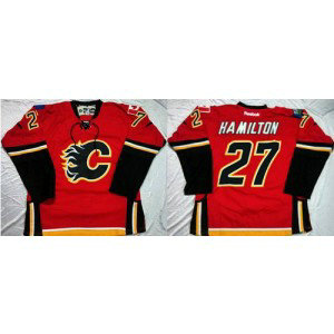 NHL Flames 27 Dougie Hamilton Red Home Men Jersey