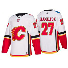 NHL Flames 27 Dougie Hamilton White Adidas Men Jersey