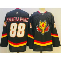 NHL Flames 88 Mangiapane Black Adidas Men Jersey