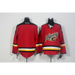 NHL Flames Blank Red Men Jersey