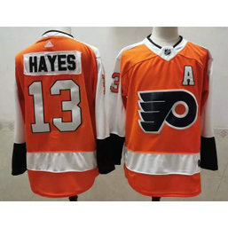 NHL Flyers 13 Hayes Orange 2020 New Adidas Men Jersey