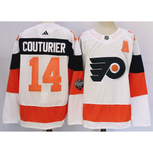 NHL Flyers 14 Sean Couturier White 2024 Stadium Series Adidas Men Jersey