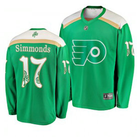 NHL Flyers 17 Wayne Simmonds Green 2019 St. Patrick's Day Adidas Men Jersey