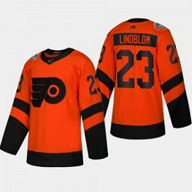 NHL Flyers 23 Oskar Lindblom 2019 Stadium Series Orange Adidas Men Jersey