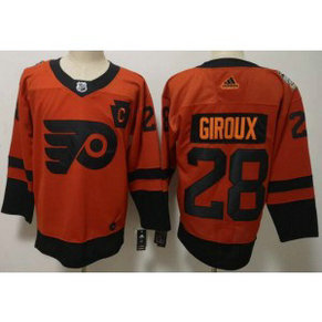 NHL Flyers 28 Claude Giroux 2019 Stadium Series Orange Adidas Men Jersey