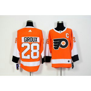 NHL Flyers 28 Claude Giroux Orange Adidas Men Jersey