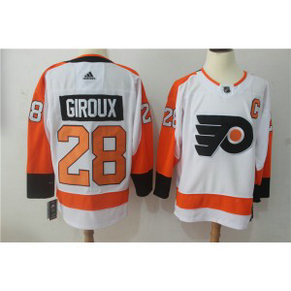 NHL Flyers 28 Claude Giroux White Adidas Men Jersey