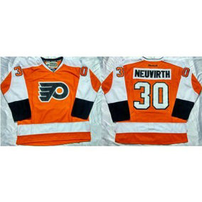 NHL Flyers 30 Michal Neuvirth Orange Home Men Jersey