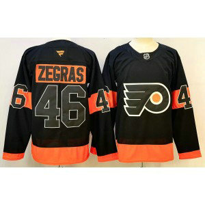 NHL Flyers 46 Zegras Black New Men Jersey