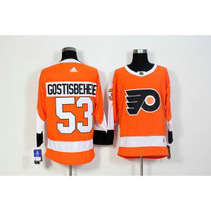 NHL Flyers 53 Shayne Gostisbehere Orange Adidas Men Jersey NHL Flyers 53 Shayne Gostisbehere Orange Adidas Men Jersey