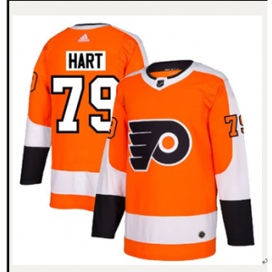 NHL Flyers 79 Carter Hart Orange Adidas Men Jersey