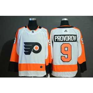 NHL Flyers 9 Ivan Provorov White Adidas Men Jersey