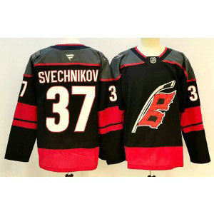 NHL Hurricanes 37 Andrei Svechnikov Black New Men Jersey