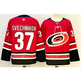 NHL Hurricanes 37 Andrei Svechnikov Red New Men Jersey