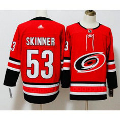 NHL Hurricanes 53 Jeff Skinner Red Adidas Men Jersey