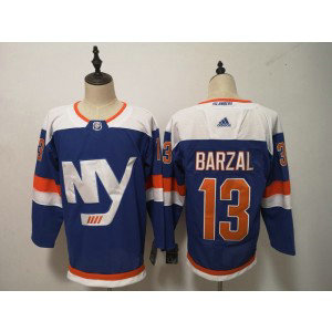 NHL Islanders 13 Mathew Barzal Blue New Alternate Adidas Men Jersey