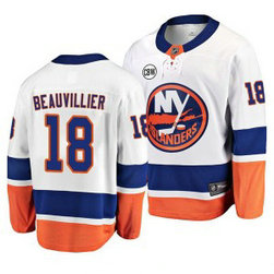 NHL Islanders 18 Anthony Beauvillier White Men Jersey