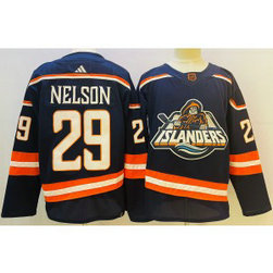 NHL Islanders 29 Brock Nelson Blue 2022-23 Retro Adidas Men Jersey