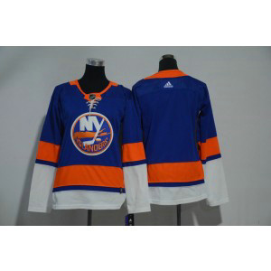 NHL Islanders Blank Blue Adidas Women Jersey