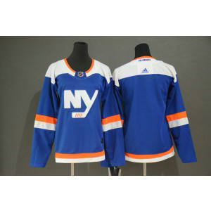 NHL Islanders Blank Blue Alternate Adidas Women Jersey