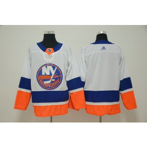 NHL Islanders Blank White Adidas Men Jersey