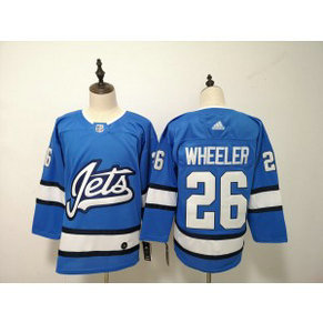NHL Jets 26 Blake Wheeler Blue New Alternate Adidas Men Jersey