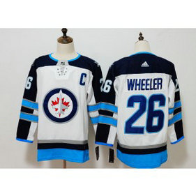 NHL Jets 26 Blake Wheeler White Adidas Men Jersey