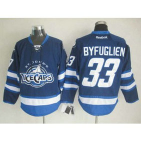 NHL Jets 33 Dustin Byfuglien Dark Blue St. John IceCaps Men Jersey