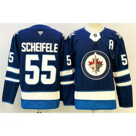 NHL Jets 55 Mark Sceifele Blue New Men Jersey