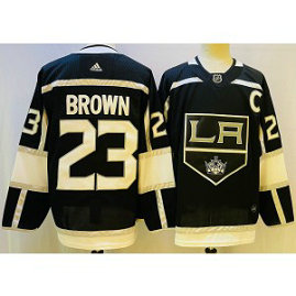 NHL Kings 23 Brown Black Adidas Men Jersey