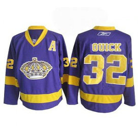 NHL Kings 32 Jonathan Quick Purple Men Jersey