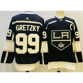 NHL Kings 99 Wayne Gretzky Black Adidas Men Jersey