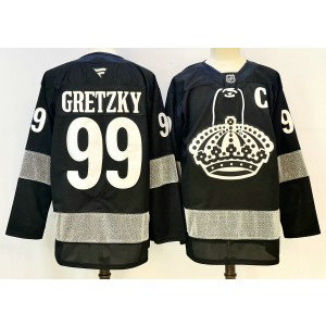 NHL Kings 99 Wayne Gretzky Black New Men Jersey
