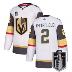 NHL Knights 2 Zach Whitecloud White 2023 Stanley Cup Final Adidas Men Jersey