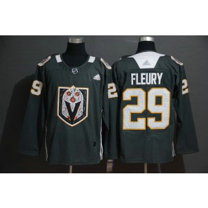 NHL Knights 29 Marc-Andre Fleury Gray Dia De Los Muertos Adidas Men Jersey
