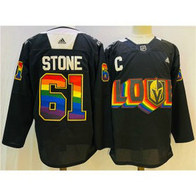 NHL Knights 61 Mark Stone 2022 Black Pride Night Adidas Men Jersey