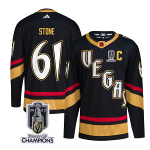 NHL Knights 61 Mark Stone Black 2023 Stanley Cup Champions Reverse Retro Adidas Men Jersey